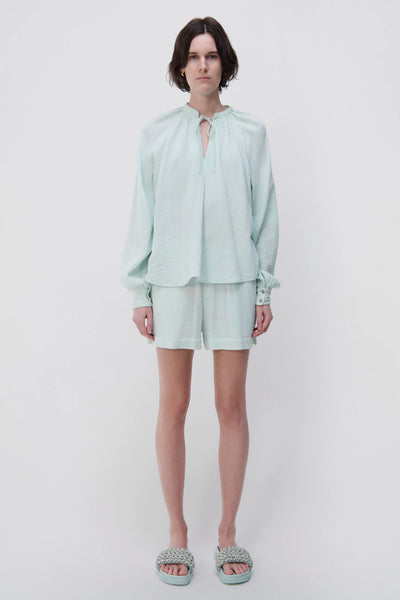 ANNEKA ORGANIC COTTON COVERUP TOP - Seafoam