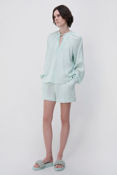 ANNEKA ORGANIC COTTON COVERUP TOP - Seafoam