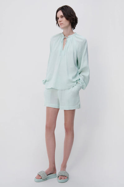 ANNEKA ORGANIC COTTON COVERUP TOP - Seafoam