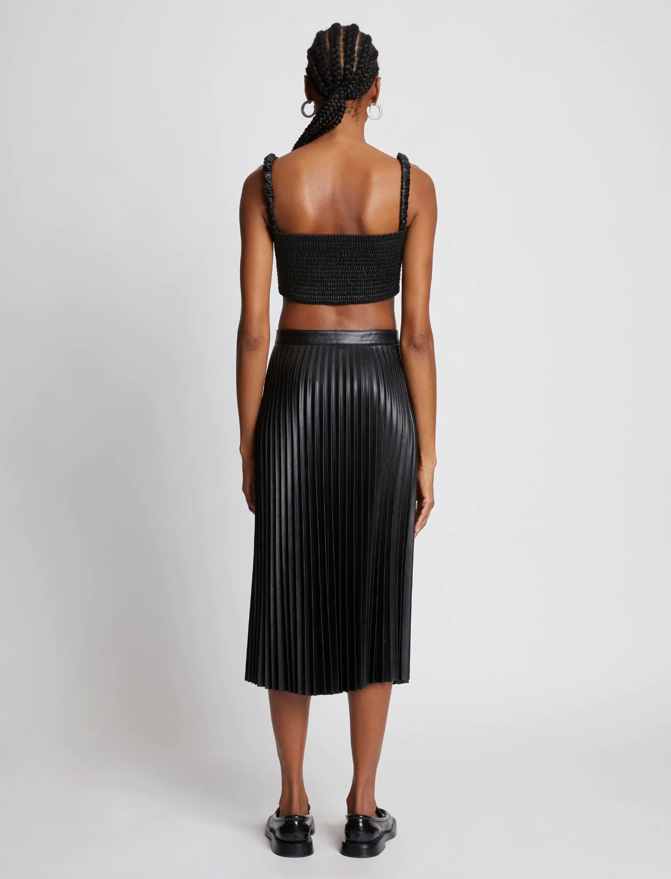 Faux Leather Pleated Skirt - More Colors Available