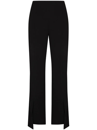 Asymmetrical Twill Trousers - Black