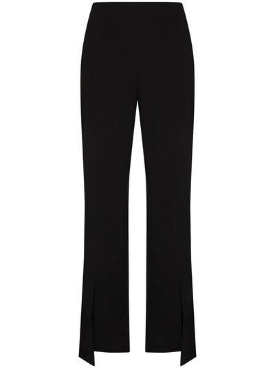 Asymmetrical Twill Trousers - Black