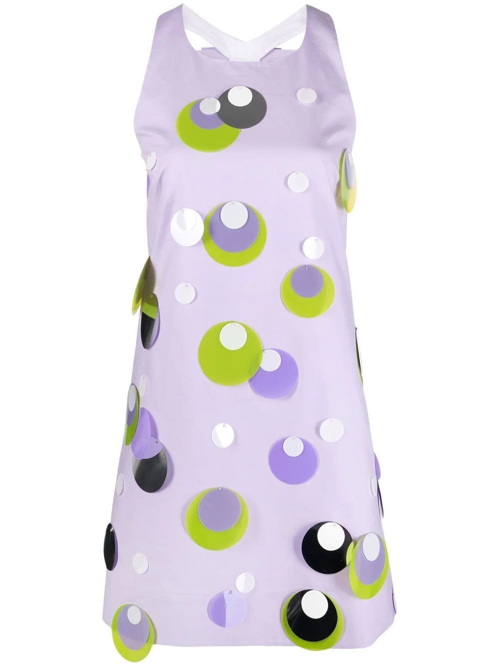Sequin Disc-embellished Mini Dress - Lilac