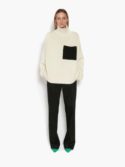 Patch Pocket Turtleneck Jumper - More Colors Available