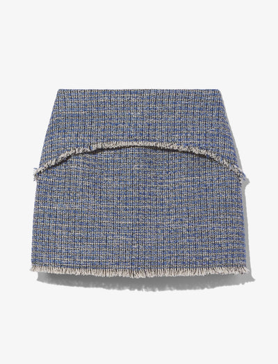 Tweed Mini Skirt - Blue Multi