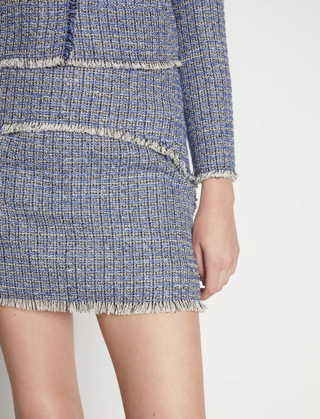 Tweed Mini Skirt - Blue Multi