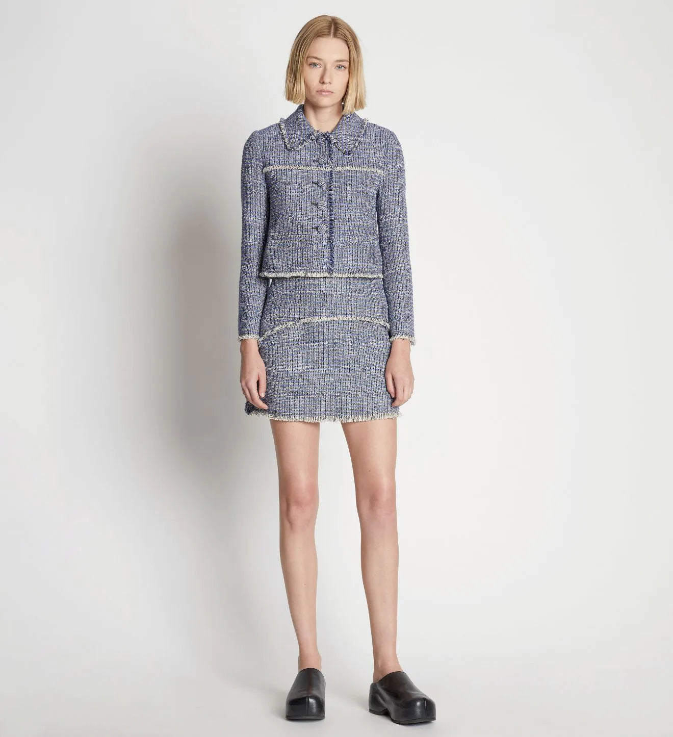 Tweed Mini Skirt - Blue Multi
