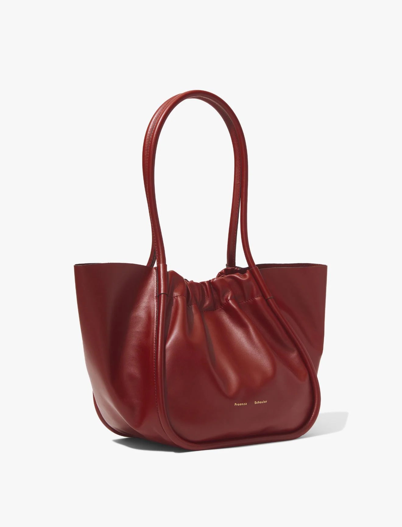 Large Ruched Tote - Oxblood