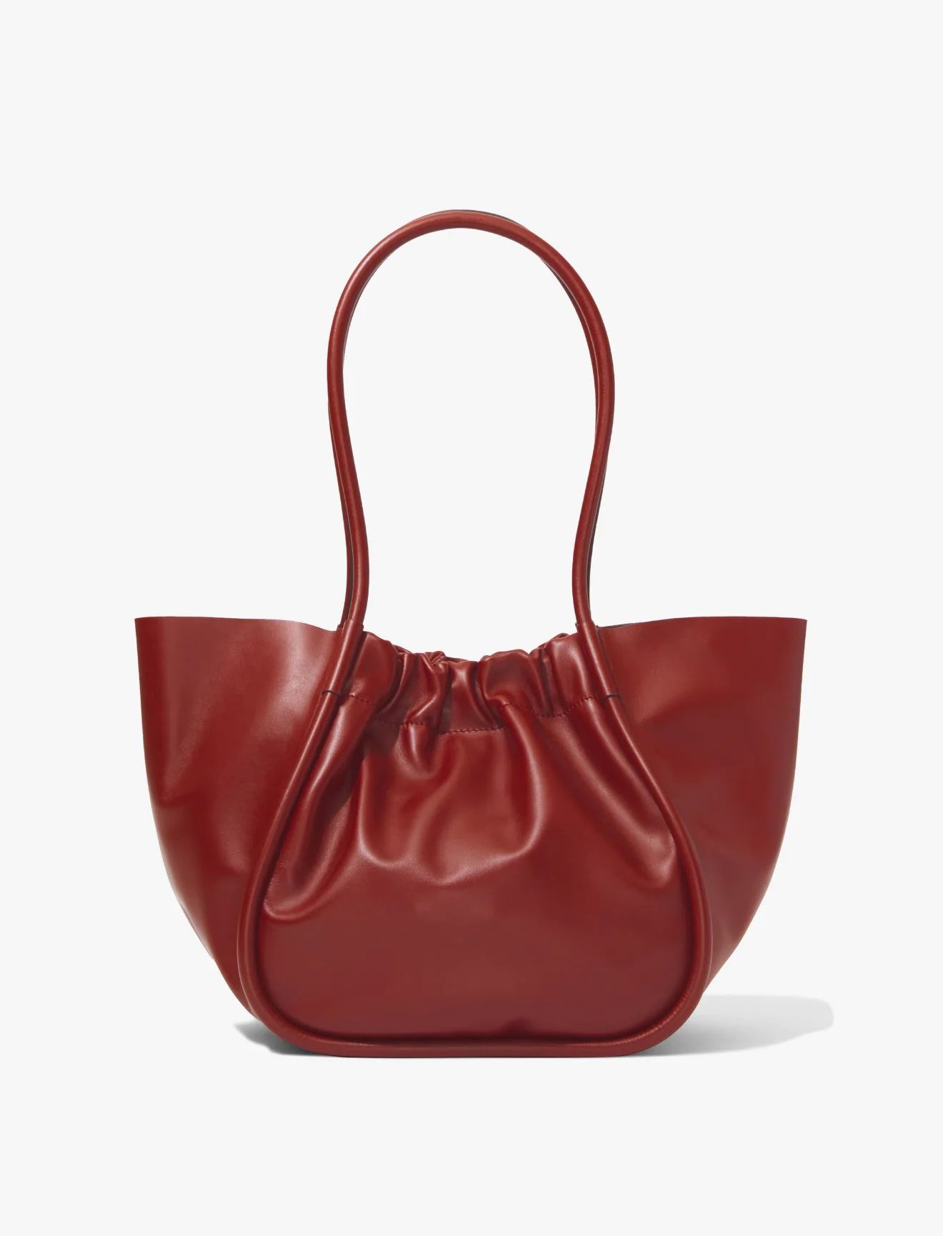 Large Ruched Tote - Oxblood
