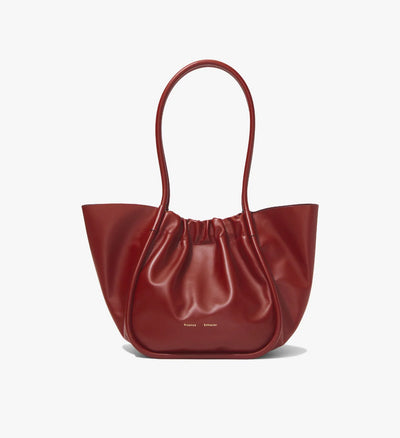 Large Ruched Tote - Oxblood