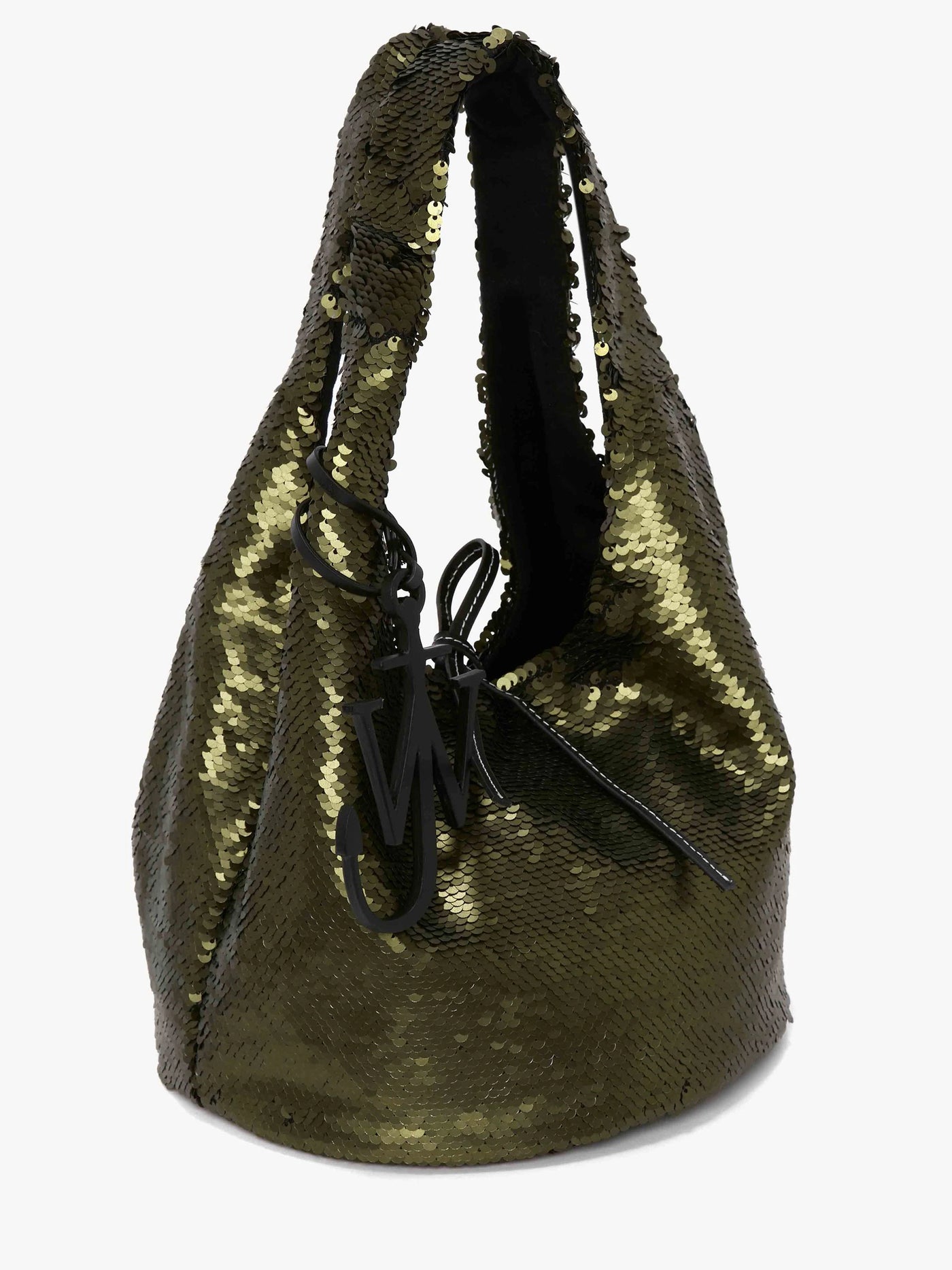 MINI SEQUIN SHOPPER TOTE BAG - Olive