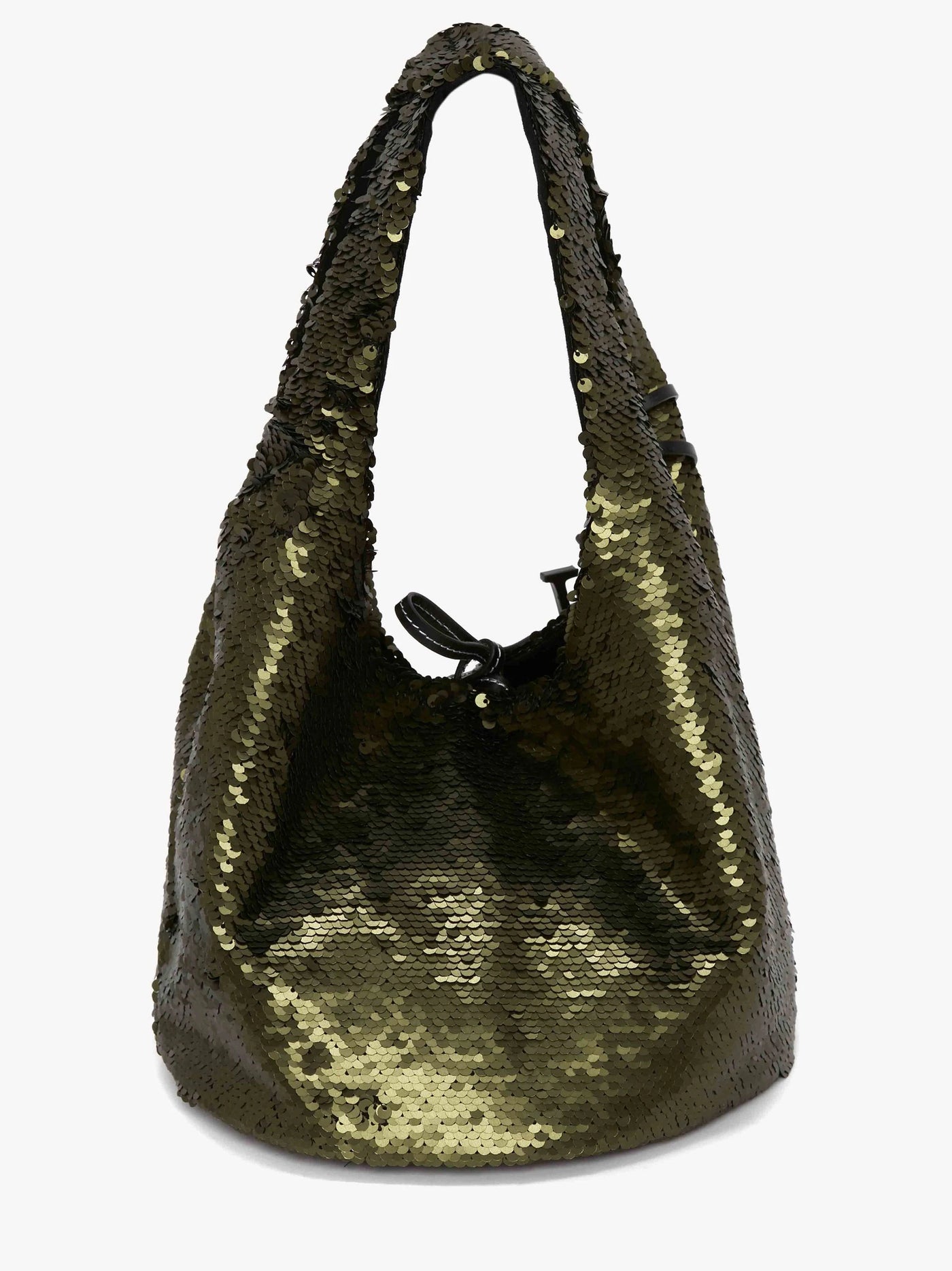 MINI SEQUIN SHOPPER TOTE BAG - Olive