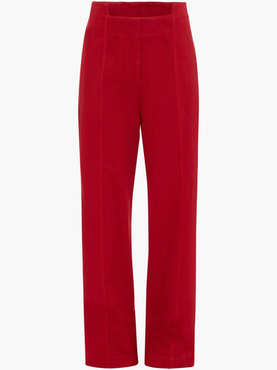 PANELLED STRAIGHT LEG TROUSER - Scarlet