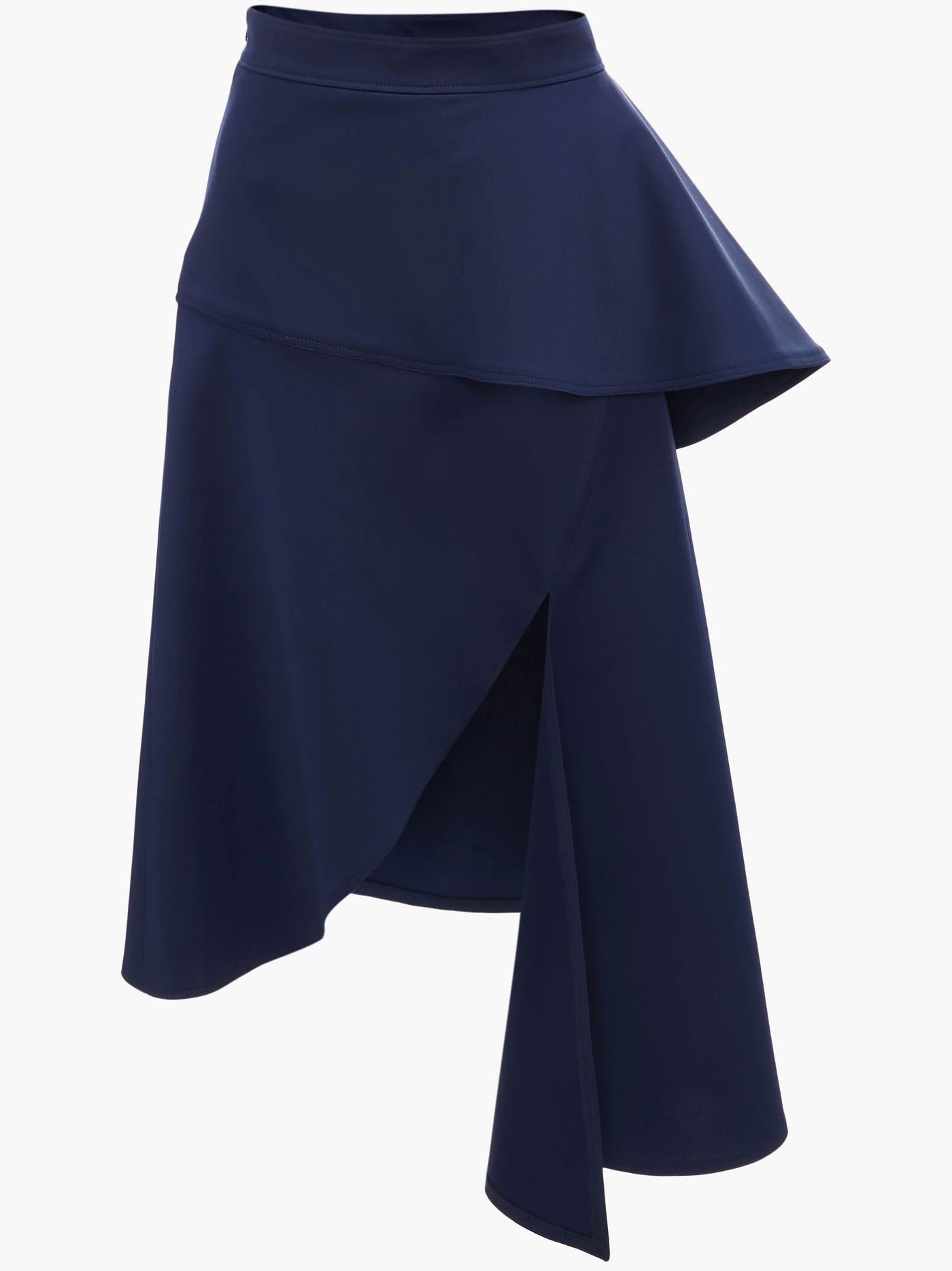 PEPLUM SLIT SKIRT - Oxford Blue