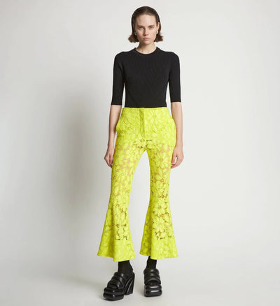 Lace Suiting Pant - Citron