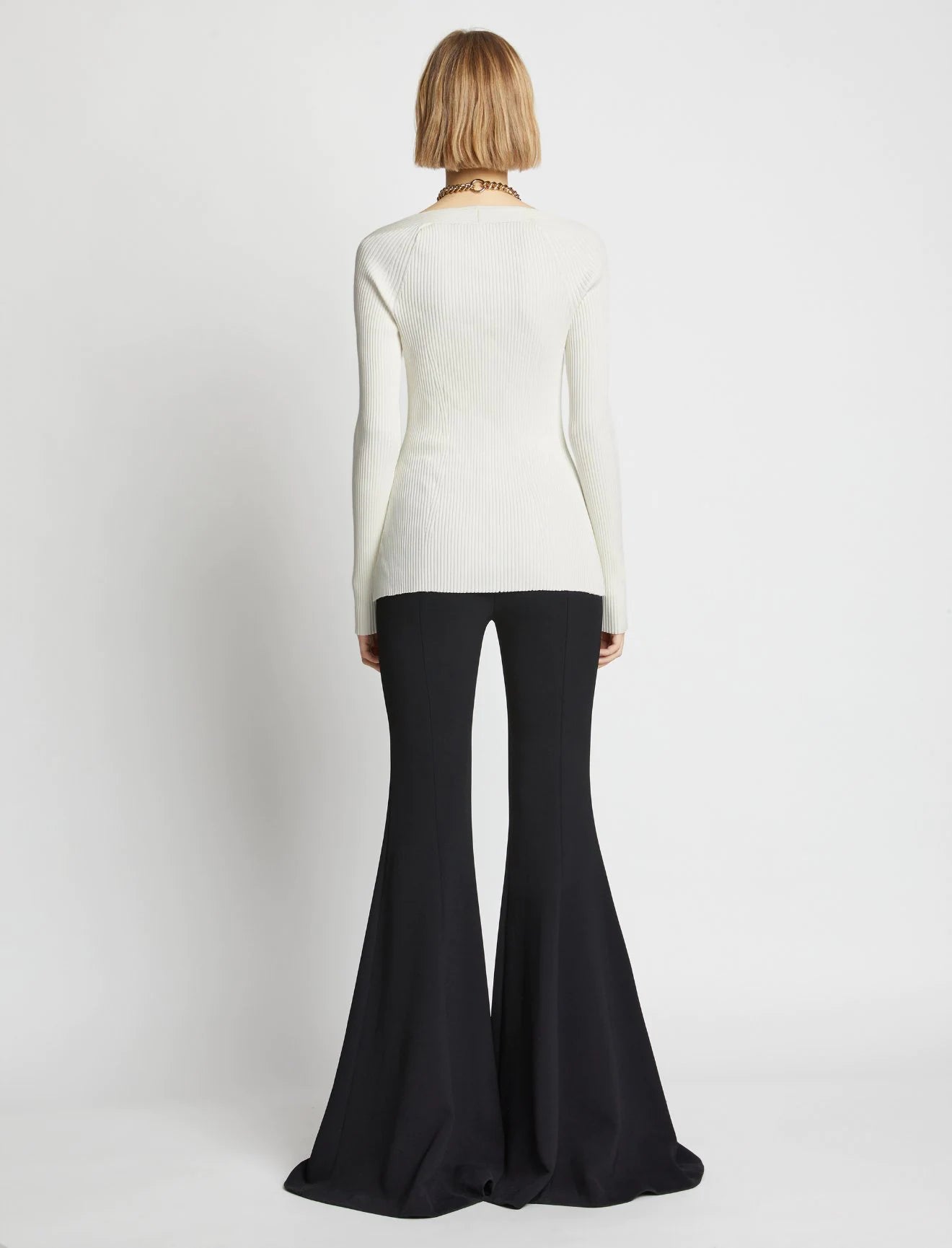 Clean Viscose Knit Top - Off-white