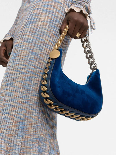 Velvet Frayme Curved Shoulder Bag - More Colors Available