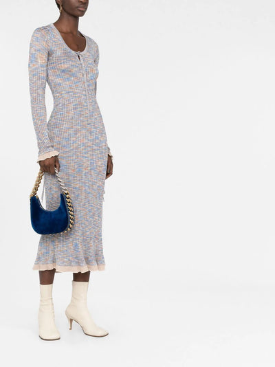 Velvet Frayme Curved Shoulder Bag - More Colors Available