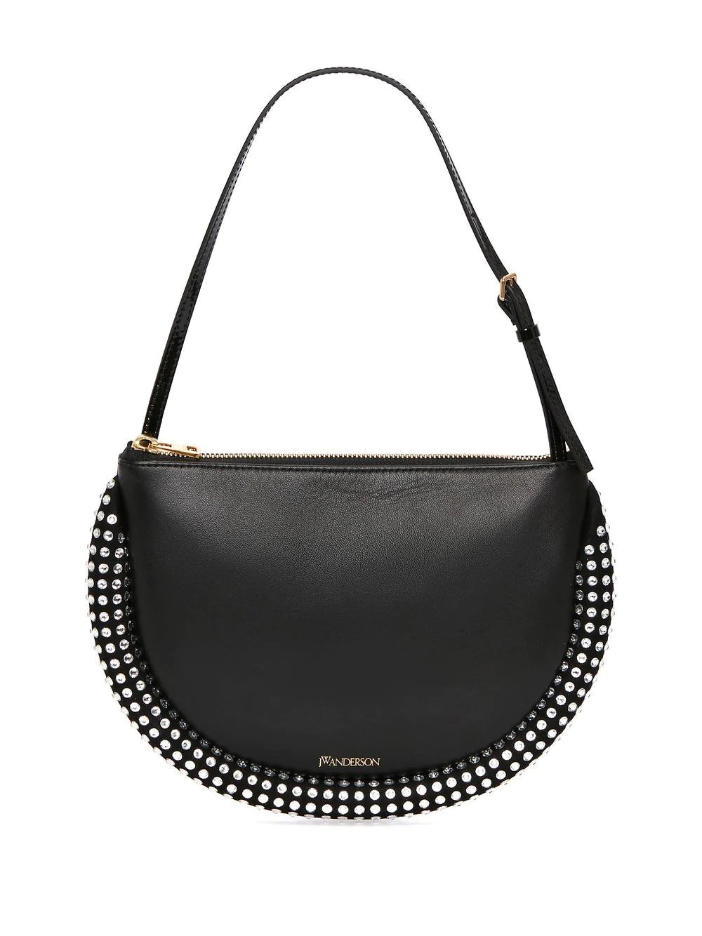 CRYSTAL BUMPER MOON BAG - Black