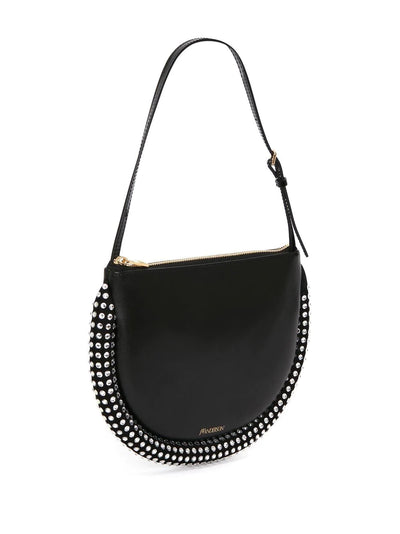 CRYSTAL BUMPER MOON BAG - Black
