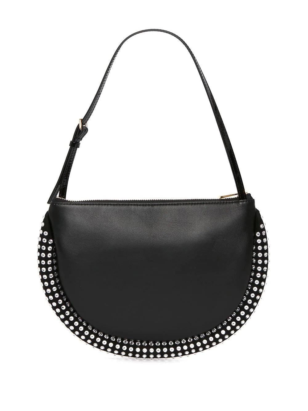 CRYSTAL BUMPER MOON BAG - Black