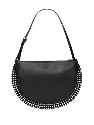 CRYSTAL BUMPER MOON BAG - Black