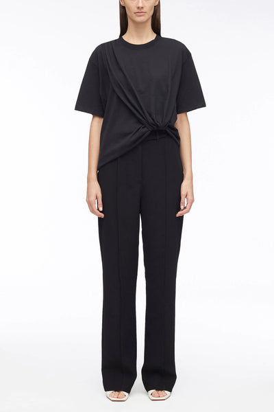 Short Sleeve Draped Cotton Jersey T-Shirt - More Colors Available