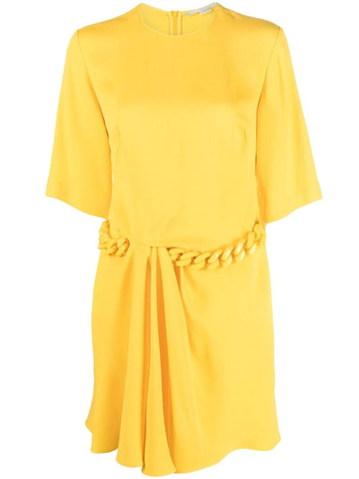 Falabella Chain Jersey Dress - Sunflower Yellow