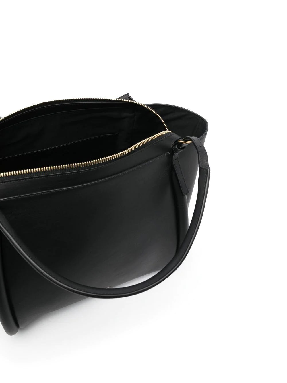 Bumper Leather Tote Bag - Black