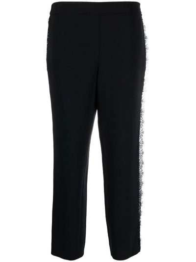 Stove Pipe Pant with Lace - Black