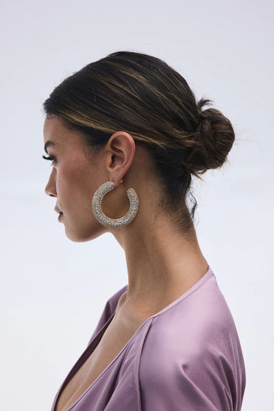 Mira Rhinestone Earring - Gold