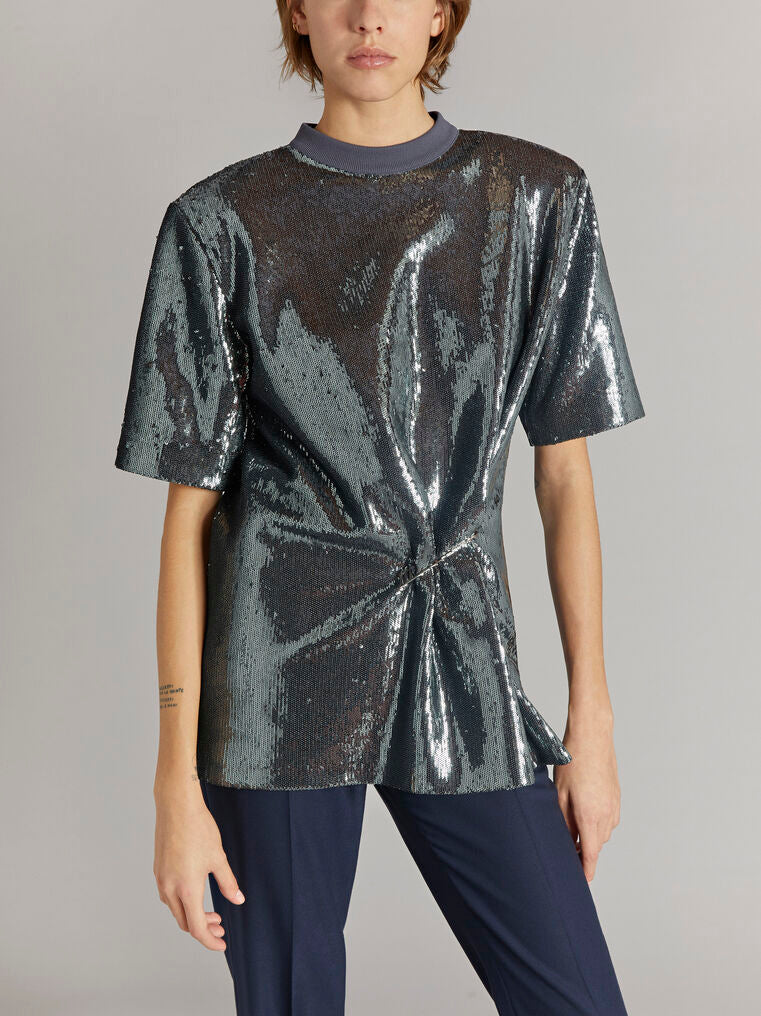 Draped T-shirt - Charcoal