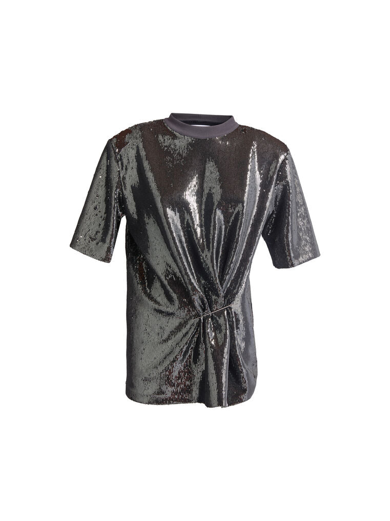 Draped T-shirt - Charcoal