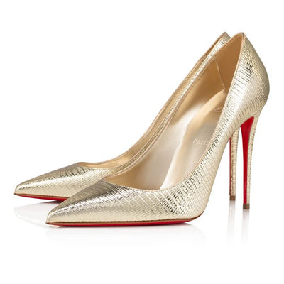 KATE pump 100mm - gold CALF