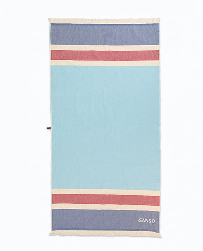 Towel with Wide Stripes - Blue Multi