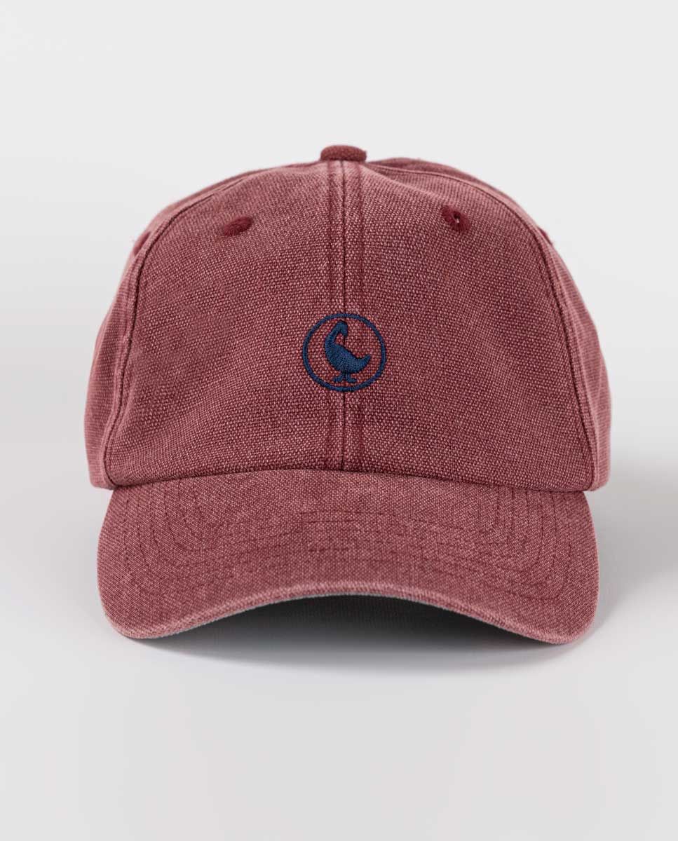Washed Maroon Canvas Hat - Maroon