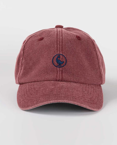 Washed Maroon Canvas Hat - Maroon