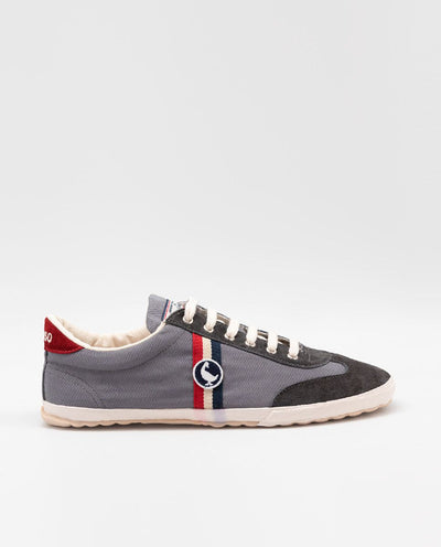 Classic Match Sneaker with Logo - Grey