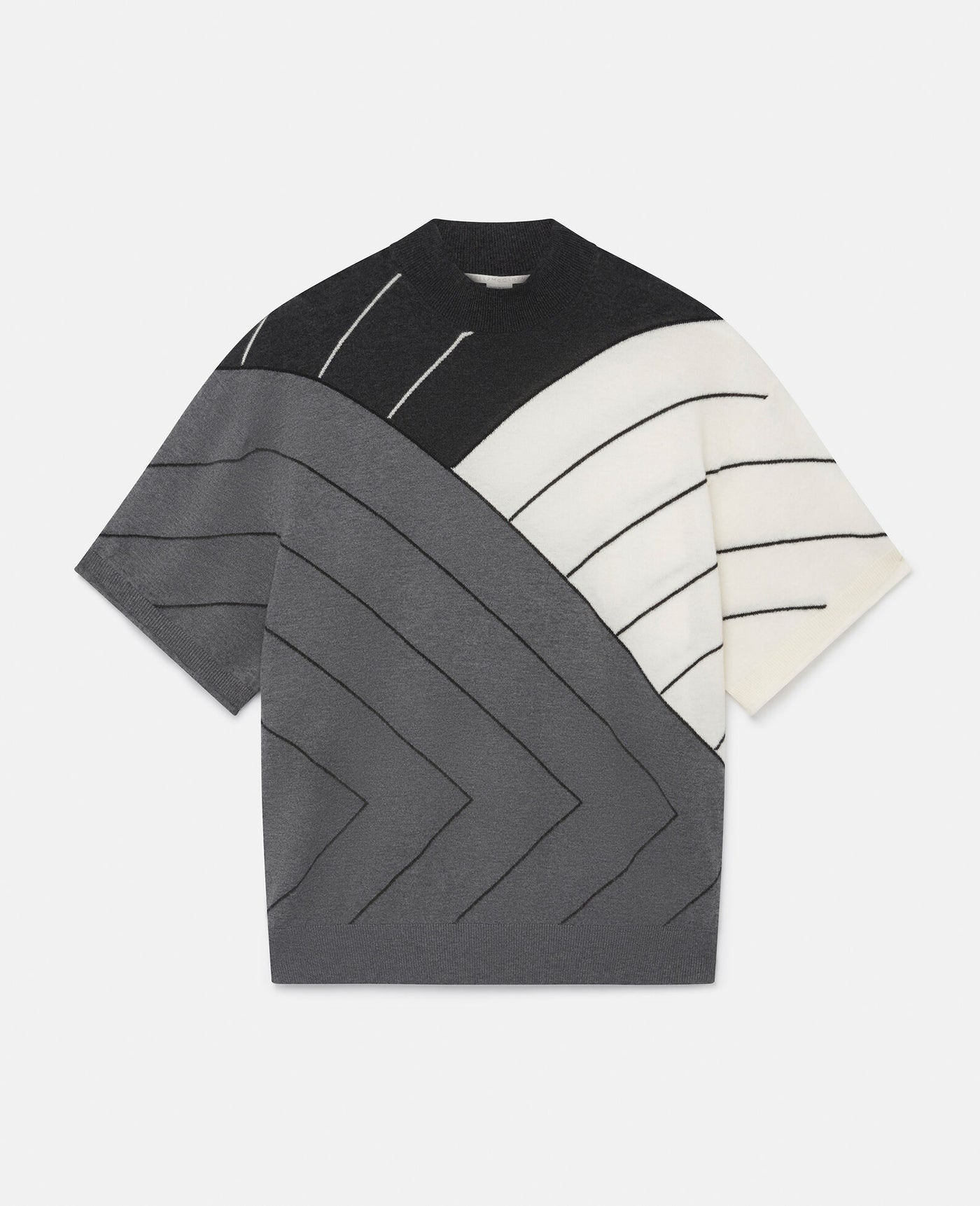 Chalk Striped Short Sleeve Jumper - Multi Gray