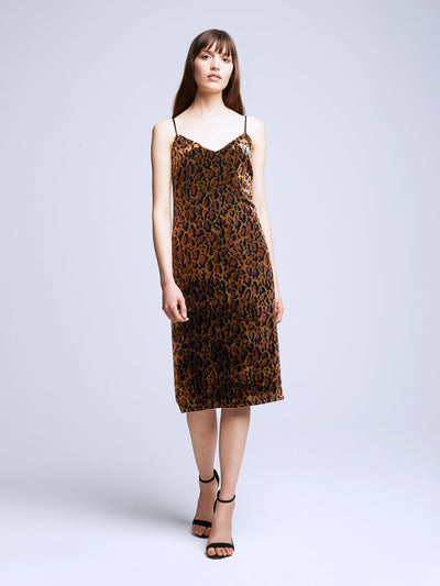 Indie Velvet Dress - Leopard