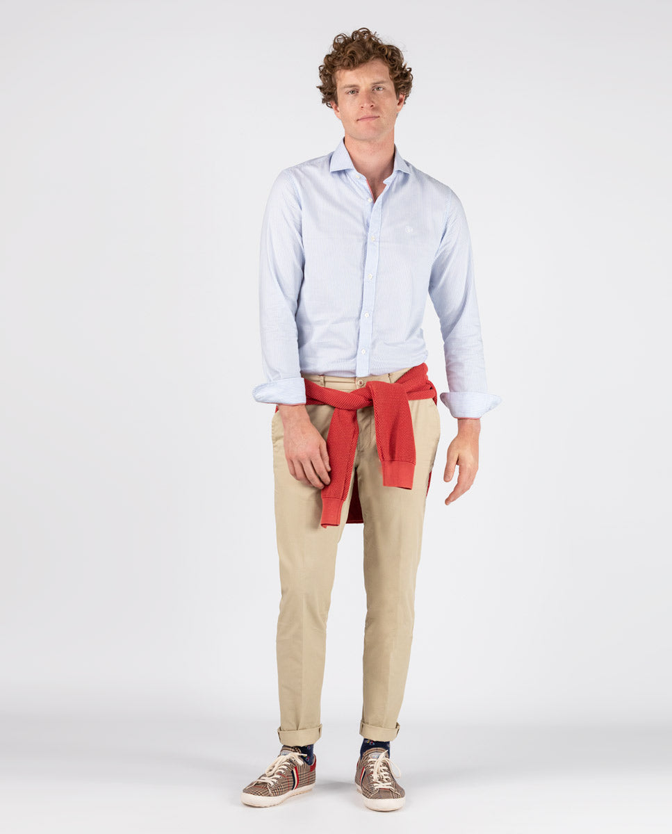Pin Point Yale Button Down - Light Blue