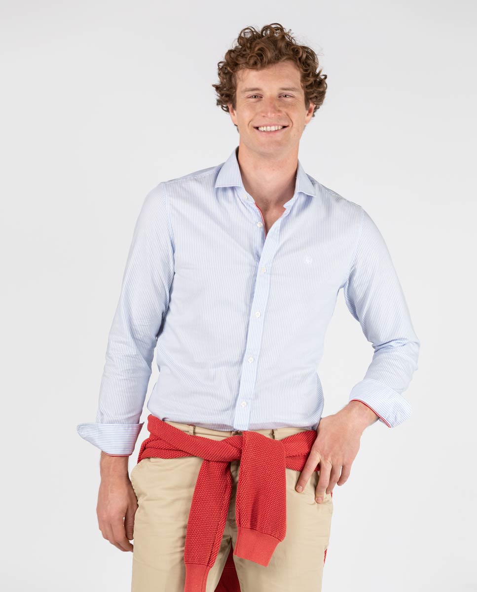 Pin Point Yale Button Down - Light Blue