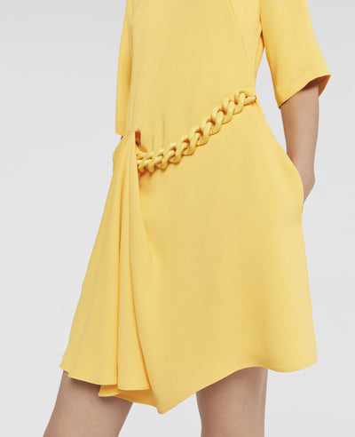 Falabella Chain Jersey Dress - Sunflower Yellow