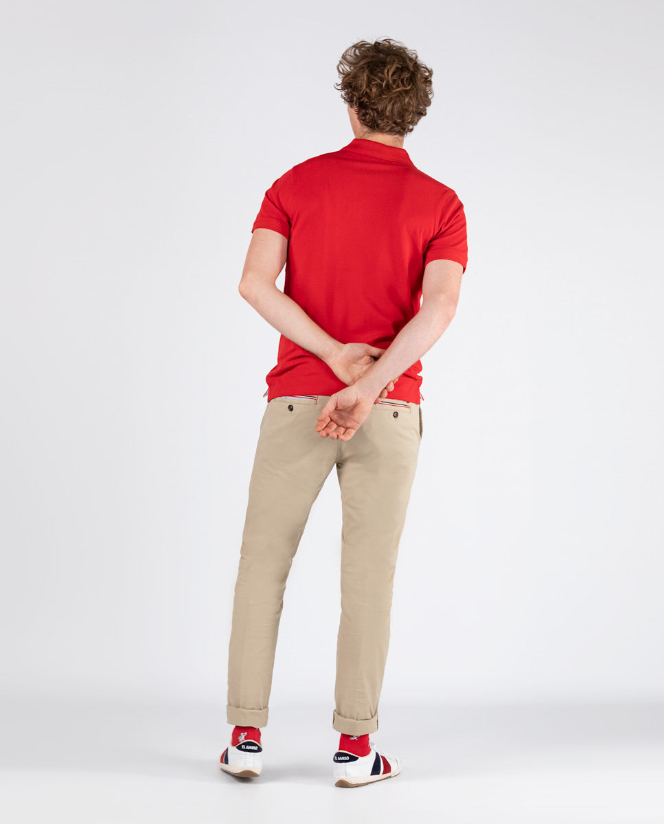 Polo Pique Short Sleeve Shirt - Red