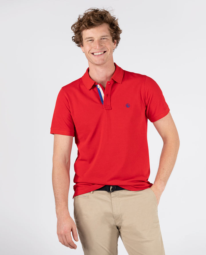 Polo Pique Short Sleeve Shirt - Red