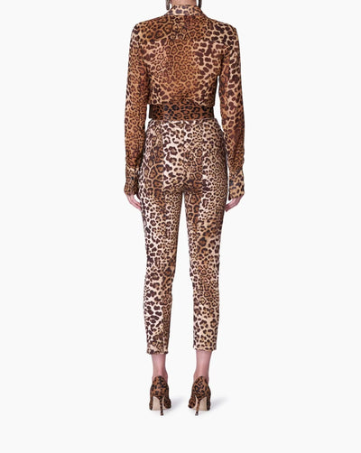 Leopard Print Chiffon Shirt