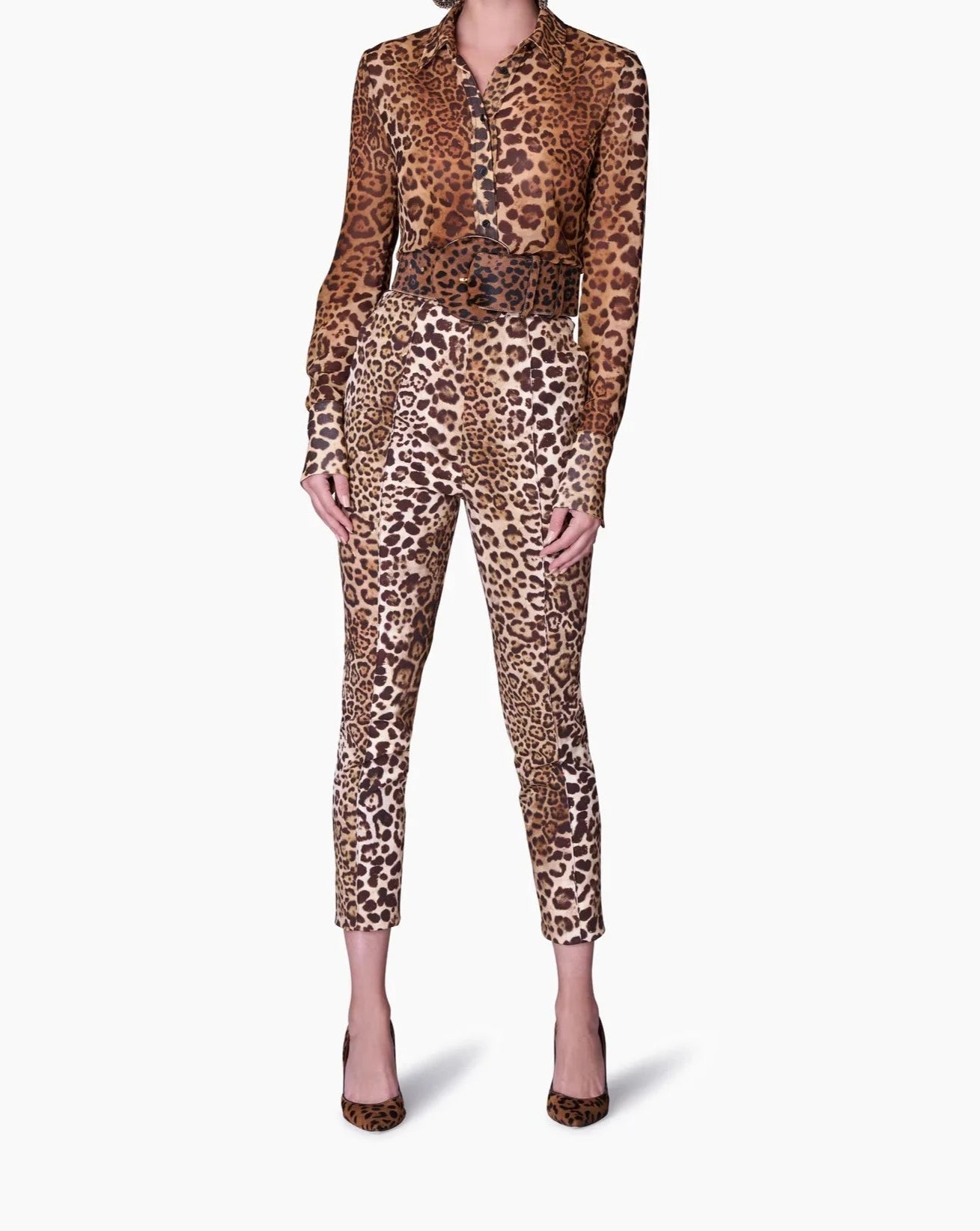 Leopard Print Chiffon Shirt
