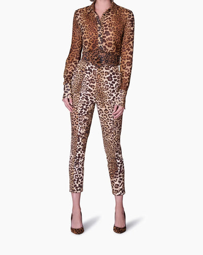 Leopard Print Chiffon Shirt