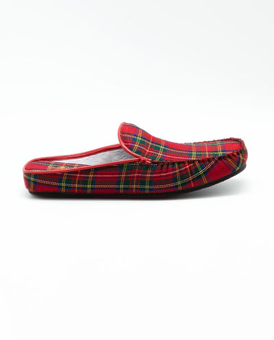 Plaid Slippers - Red