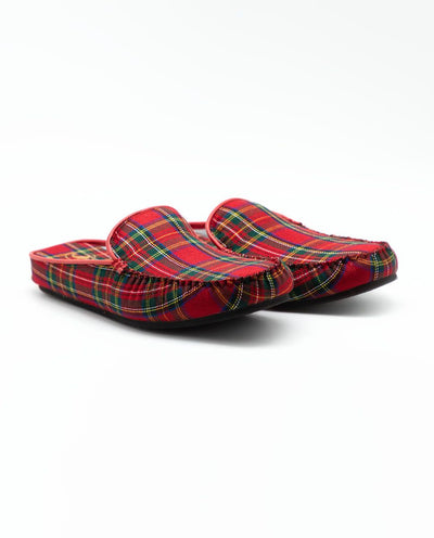 Plaid Slippers - Red